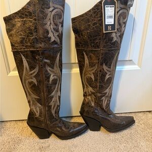 Dan Post Chestnut Cowboy Boots